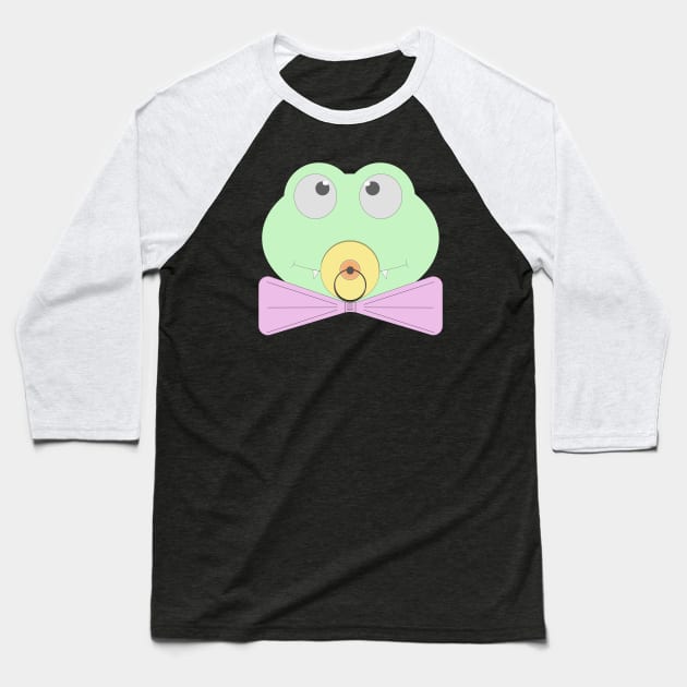 Little baby crocodile (cub) with a bow tie and a pacifier Baseball T-Shirt by EvgeniiV